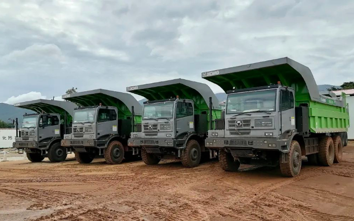 服务全球客户 | 大批量冰球突破mg电动矿卡出口非洲