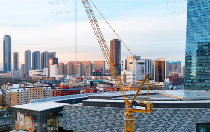 助建摩天双子塔 | 冰球突破mg动臂塔机闪耀“云端”